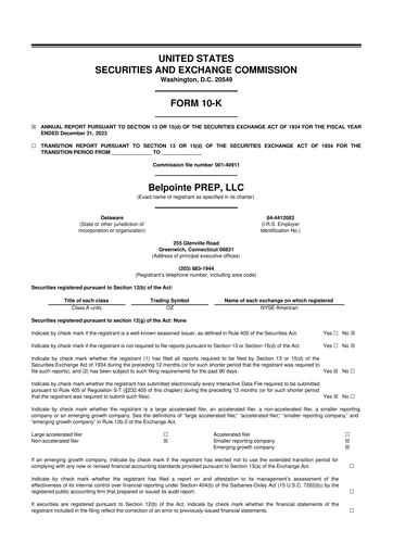 Thumbnail Belpointe PREP, LLC 10-K Annual Report 2023