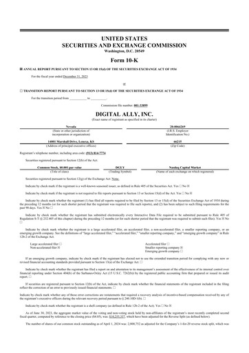 Thumbnail Digital Ally 10-K Annual Report 2023