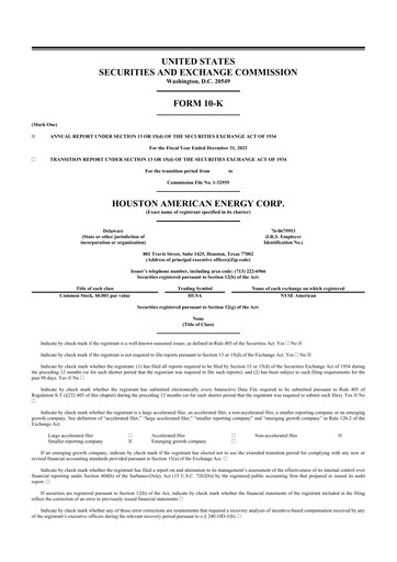 Thumbnail Houston American Energy 10-K Annual Report 2023