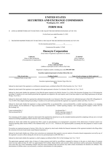 Thumbnail OncoCyte
 10-K Annual Report 2023