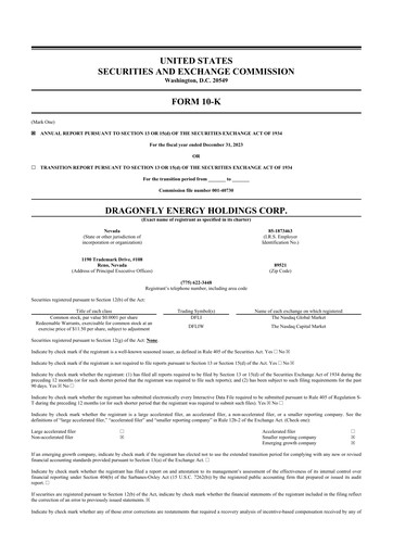 Thumbnail Dragonfly Energy 10-K Annual Report 2023