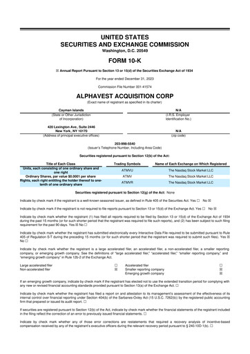 Miniature AMC Robotics Corporation 10-K Rapport annuel 