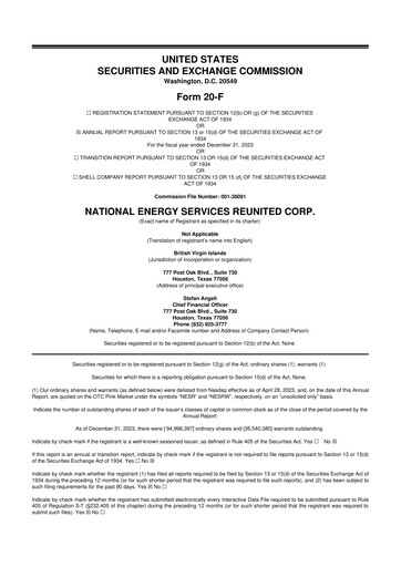 Thumbnail National Energy Services Reunited
 20-F Annual Report 2023