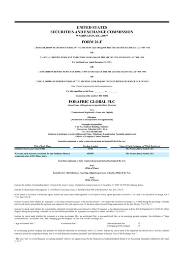 Thumbnail Forafric Global PLC 20-F Annual Report 2023