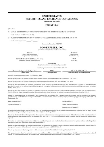 Thumbnail PowerFleet
 10-K Annual Report 2023