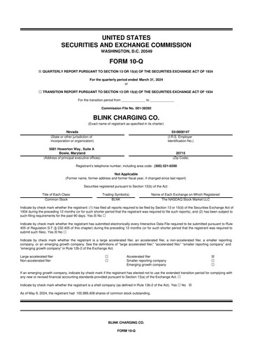 Thumbnail Blink Charging
 10-Q Quarterly Report FY2024 