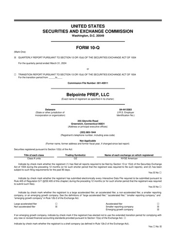 Thumbnail Belpointe PREP, LLC 10-Q Quarterly Report FY2024 