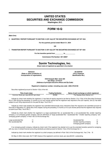 Thumbnail Sonim Technologies
 10-Q Quarterly Report FY2024 