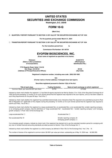 Thumbnail Evofem Biosciences
 10-Q Quarterly Report FY2024 