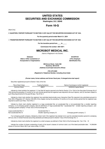 Thumbnail Microbot Medical
 10-Q Quarterly Report FY2024 