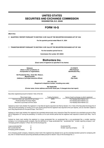 Thumbnail Biofrontera 10-Q Quarterly Report FY2024 