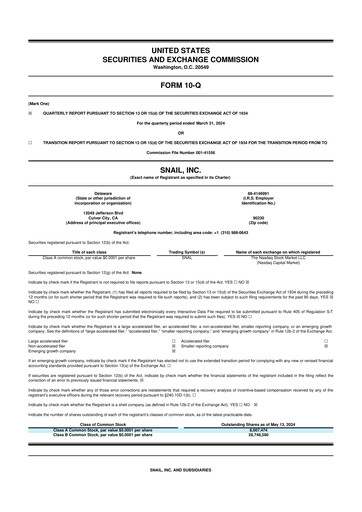 Vorschaubild Snail Inc 10-Q Quartalsbericht 2024 