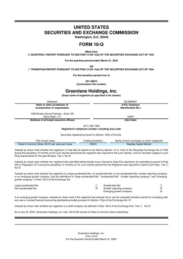 Thumbnail Greenlane Holdings, Inc. 10-Q Quarterly Report FY2024 
