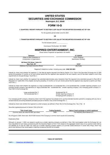 Thumbnail Inspired Entertainment 10-Q Quarterly Report FY2024 