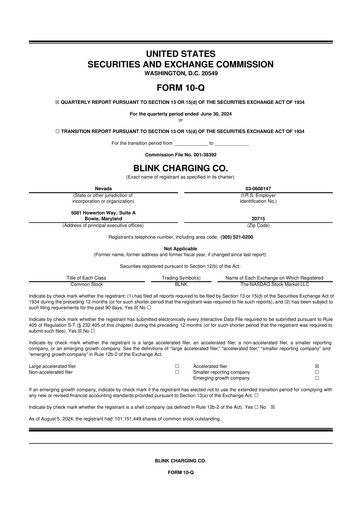Thumbnail Blink Charging
 10-Q Quarterly Report FY2024 