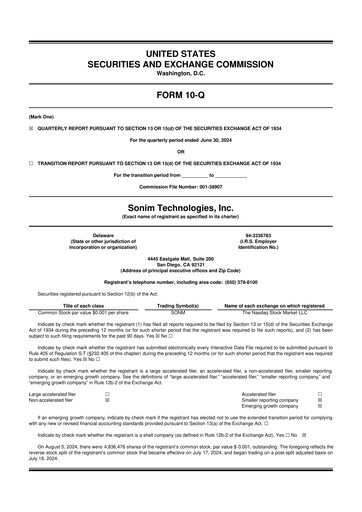 Thumbnail Sonim Technologies
 10-Q Quarterly Report FY2024 