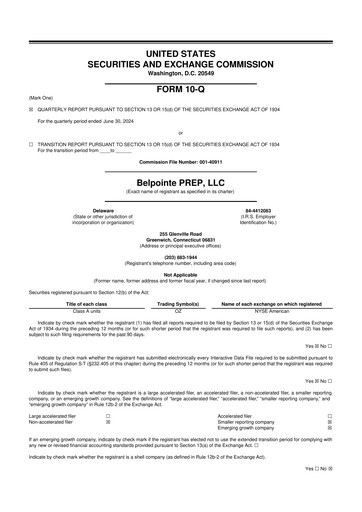 Thumbnail Belpointe PREP, LLC 10-Q Quarterly Report FY2024 