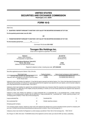 Thumbnail Tevogen Bio 10-Q Quarterly Report FY 