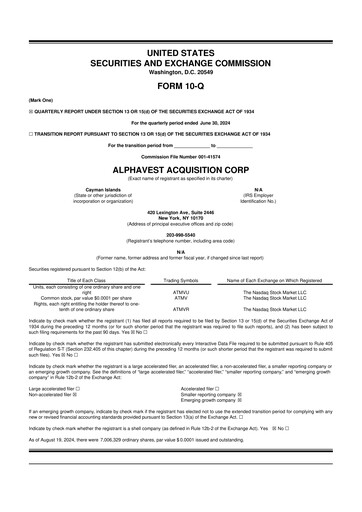 Miniature AMC Robotics Corporation 10-Q Rapport trimestriel  