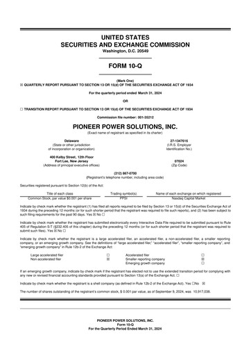 Thumbnail Pioneer Power Solutions 10-Q Quarterly Report FY2024 