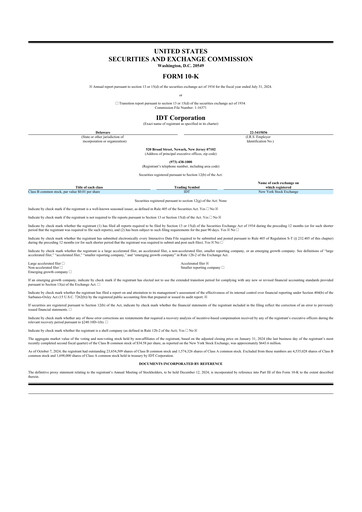 Thumbnail IDT Corporation
 10-K Annual Report 2024