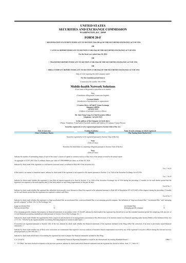 Thumbnail Mobile-health Network Solutions 20-F Annual Report 2024
