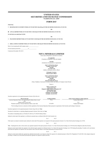 Thumbnail Nova Minerals 20-F Annual Report 2024