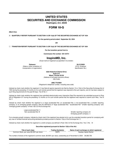 Thumbnail InspireMD 10-Q Quarterly Report FY2024 