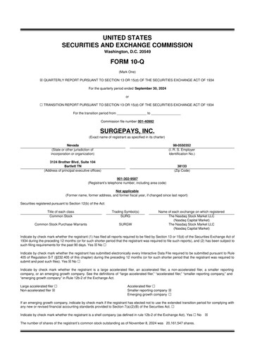 Vorschaubild SurgePays 10-Q Quartalsbericht 2024 