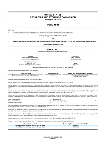 Vorschaubild Snail Inc 10-Q Quartalsbericht 2024 