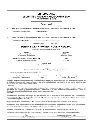 Thumbnail Perma-Fix Environmental Services 10-Q Quarterly Report FY2024 
