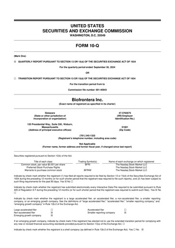 Thumbnail Biofrontera 10-Q Quarterly Report FY2024 