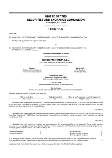 Thumbnail Belpointe PREP, LLC 10-Q Quarterly Report FY2024 