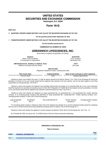 Thumbnail Greenwich LifeSciences 10-Q Quarterly Report FY2024 