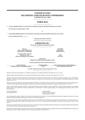 Miniature Lipocine 10-K Rapport annuel 2024