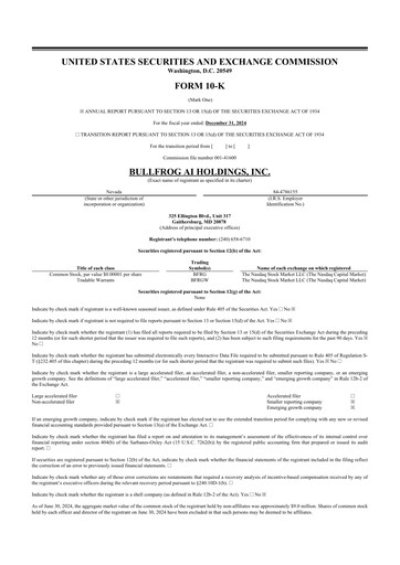 Thumbnail Bullfrog AI  10-K Annual Report 2024