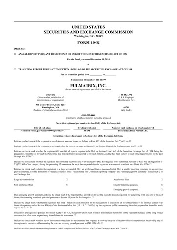 Vorschaubild Pulmatrix 10-K Jahresbericht 2024