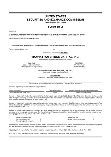 Thumbnail Manhattan Bridge Capital
 10-Q Quarterly Report FY 