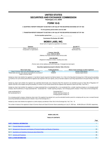 Miniature Mobix Labs 10-Q Rapport trimestriel 2025 