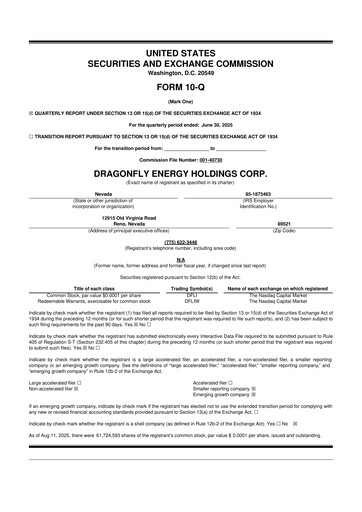 Thumbnail Dragonfly Energy 10-Q Quarterly Report FY2025 