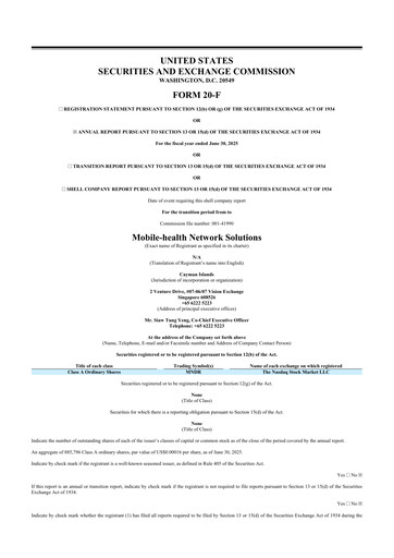 Thumbnail Mobile-health Network Solutions 20-F Annual Report 2025