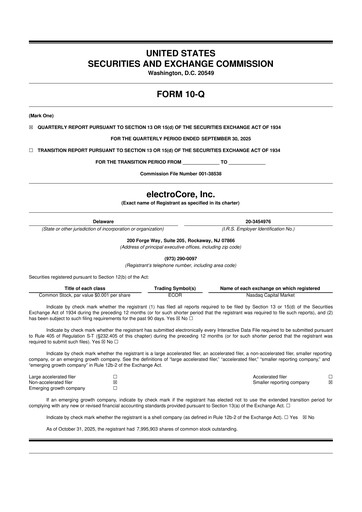 Thumbnail electroCore 10-Q Quarterly Report FY 