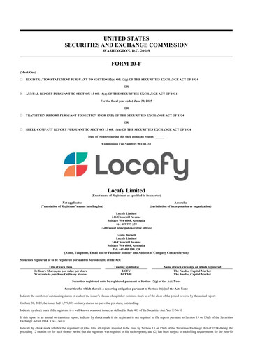 Thumbnail Locafy 20-F Annual Report 2025