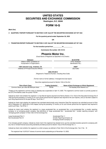 Thumbnail Phoenix Motor 10-Q Quarterly Report FY2025 