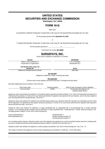 Vorschaubild SurgePays 10-Q Quartalsbericht 2025 