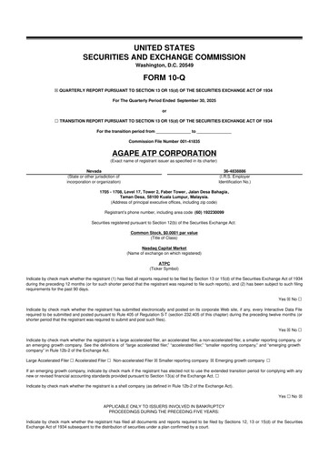 Thumbnail Agape ATP 10-Q Quarterly Report FY2025 