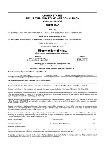 Vorschaubild Milestone Scientific 10-Q Quartalsbericht 2025 