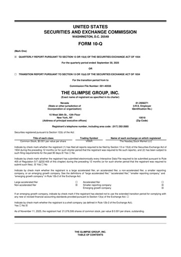 Thumbnail The Glimpse Group 10-Q Quarterly Report FY2026 