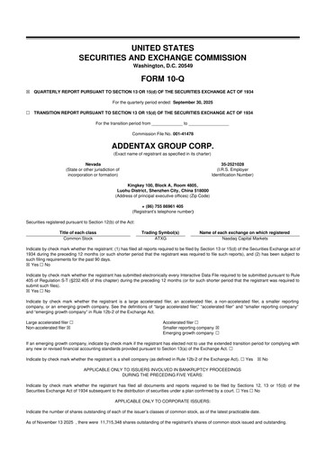 Vorschaubild Addentax Group 10-Q Quartalsbericht 2026 