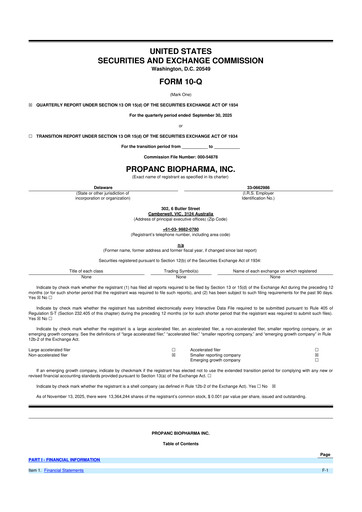 Thumbnail Propanc Biopharma 10-Q Quarterly Report FY2026 